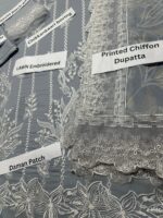 Luxury summer ice blue embroided lawm - Image 2