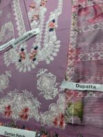 Premium pink embroided  lawn - Image 2