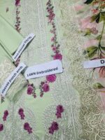 Embroided pista green lyxury dress - Image 2