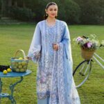 SKY BLUE EMBROIDERED  LAWN