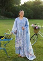 SKY BLUE EMBROIDERED  LAWN