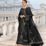Premium black embroided lawn